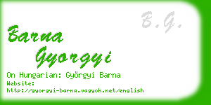 barna gyorgyi business card